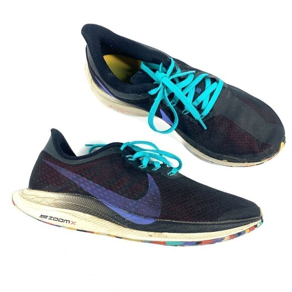 Nike Zoom Pegasus Women's Running Shoes Black/Blue Size 8.5 - Picture 1 of 10
